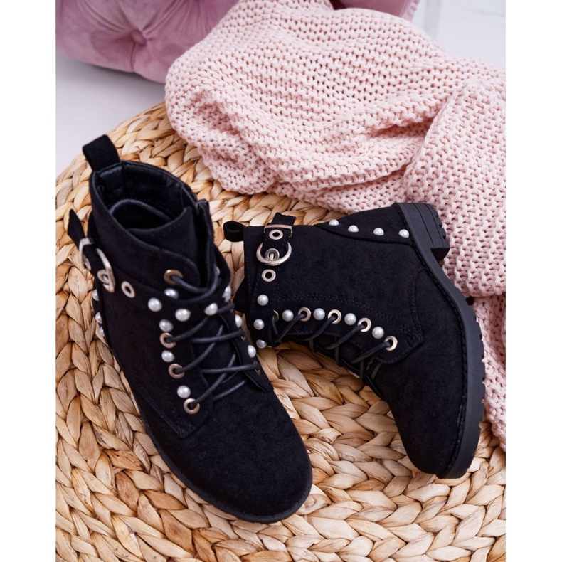 POPA Gyermekcsizma Pearl Black Nargos fekete 1