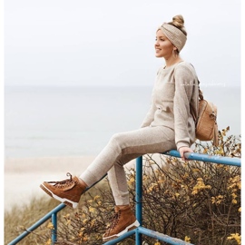 Női sportcipő Big Star High Camel EE274224 barna 1