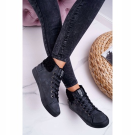 Női cipők Big Star High Warm Black EE274080 fekete 2