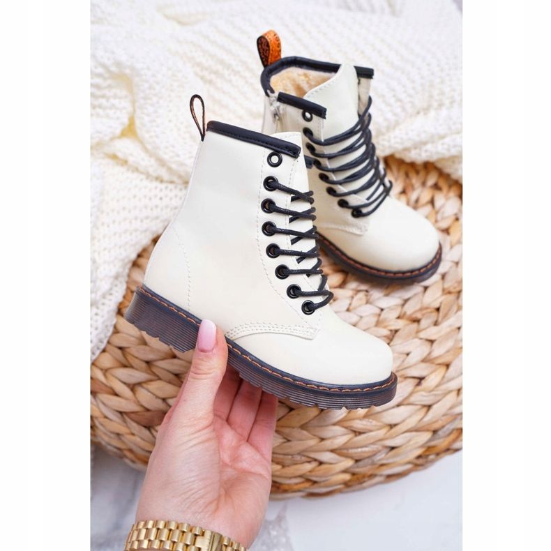 FRROCK Gyermek meleg csizma cipzárral, foszforeszkáló fehér gabby 1