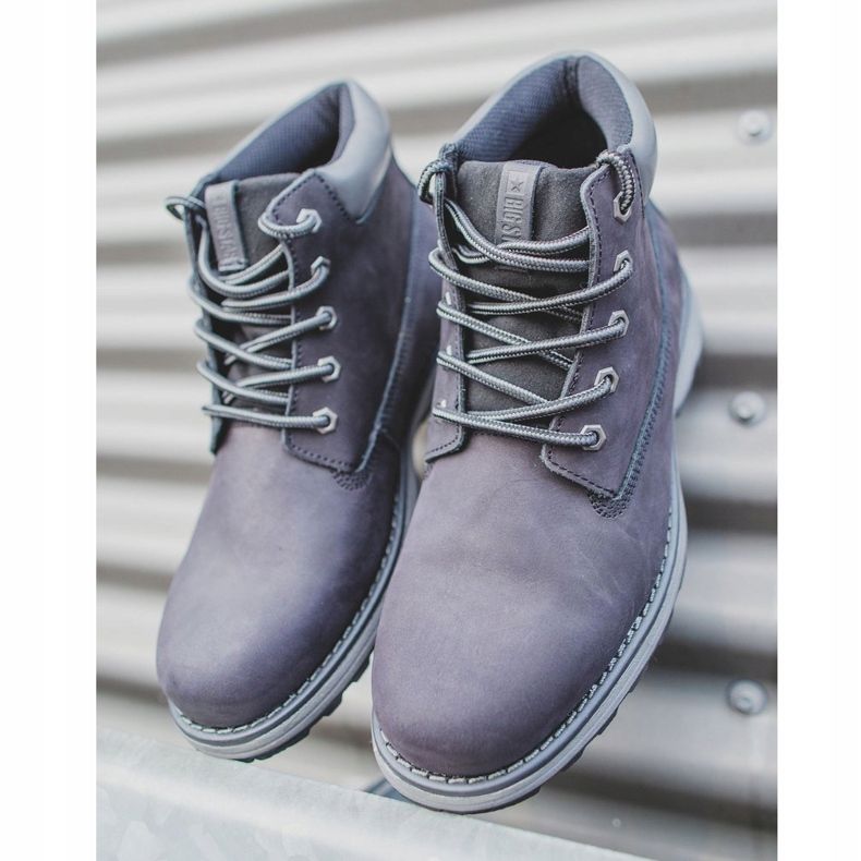 Férfi túracipő Bőr Big Star Black EE174228 fekete 1