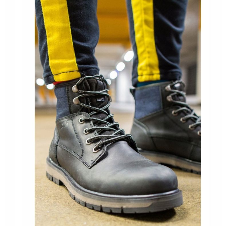 Férfi túracipő Bőr Big Star Black EE174267 fekete 1