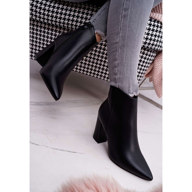 SEA Női csizma a sarkán Spitz Fekete Felino 2