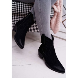 BUGO Női cowboycsizma Suede Black Ferders fekete 2