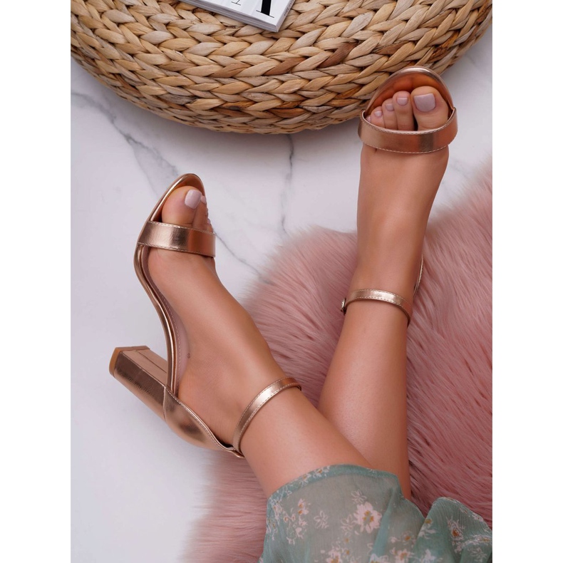 SEA Klasszikus női szandál a sarkán Champagne Fiji rózsaszín 1