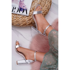 SEA Klasszikus ezüst Fiji női szandál a sarkán szürke 1