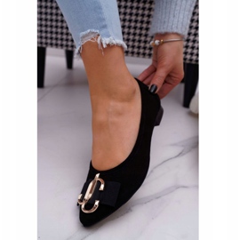 Nicole Női fekete velúr balerinák 1