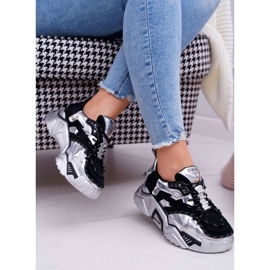 Női sportcipő Big Star, Daniel Lopez, fekete ezüst FF274A527 szürke 2