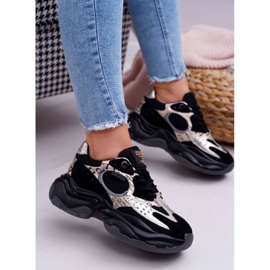 Női sportcipő Big Star, Daniel Lopez, fekete és arany FF274A524 sárga 1