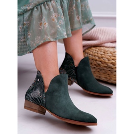 Női lapos csizma Maciejka tavaszi bőr zöld 04091-19 1 Női lapos csizma Maciejka tavaszi bőr zöld 04091-19 1