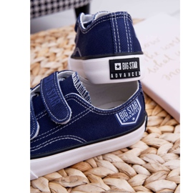 Gyermek cipők Big Star tépőzárral Navy Blue FF374064 sötétkék 2