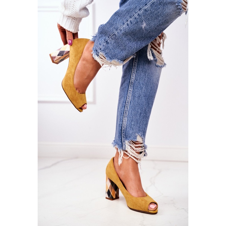 Női pumpák Sergio Leone Suede Sárga PB135 Légy az enyém! 1