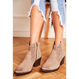 S.Barski Női csizma Bőr Bézs Barski 12622-21 2