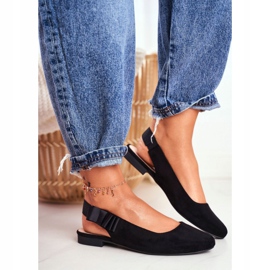 Női velúr balerinák Sergio Leone BL615 Black Lilon fekete 1