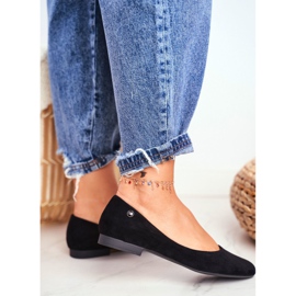 Női velúr balerinák Sergio Leone BL611 Black Nemsis fekete 2