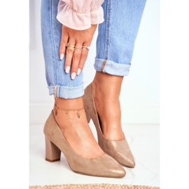 Női szivattyú Sergio Leone PB403 Csillogó bézs Herline 1