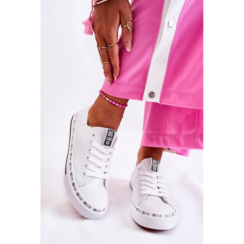 Női cipők Big Star Openwork White FF274024 fehér 1