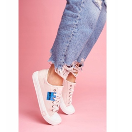 Női cipők Big Star Openwork Pink FF274033 rózsaszín 1 Női cipők Big Star Openwork Pink FF274033 rózsaszín 1