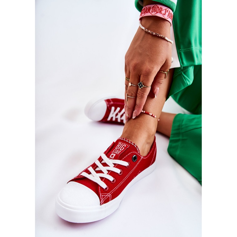 Női cipők Big Star Red FF274089 piros 2
