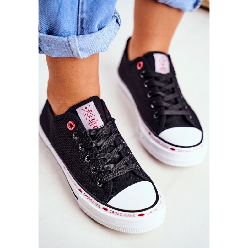 Cross Jeans Női tornacipő Cross farmer fekete háló FF2R4015C 1