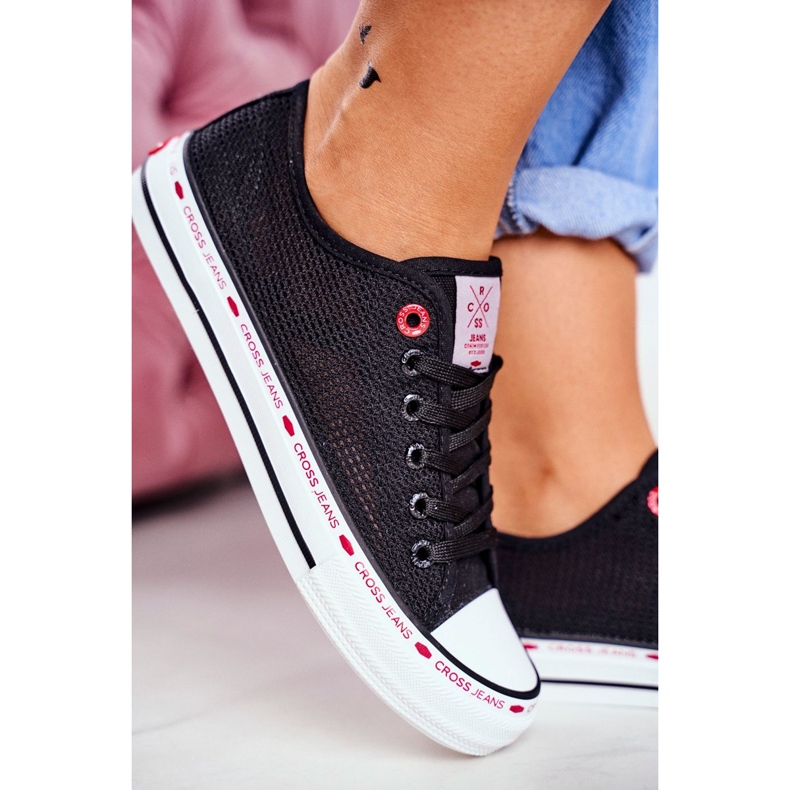 Cross Jeans Női tornacipő Cross farmer fekete háló FF2R4015C 2