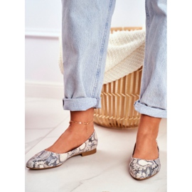 Női balerinák Sergio Leone White Snake BL611 Nemsis fehér szürke sokszínű 2