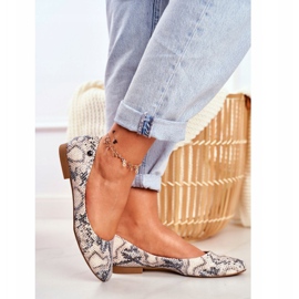 Női balerinák Sergio Leone White Snake BL611 Nemsis fehér szürke sokszínű 1