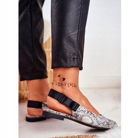 Női balerinák Sergio Leone szürke kígyó BL615 Lilon fekete 2