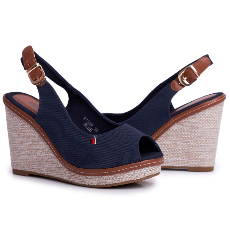 SEA Női szandál Wedge Navy Blue Tommy sötétkék 1