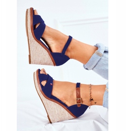 SEA Női szandál Wedge Blue LaMane sötétkék 1