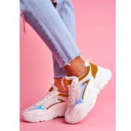 BUGO Női sportcipő sárga -fehér memória 2