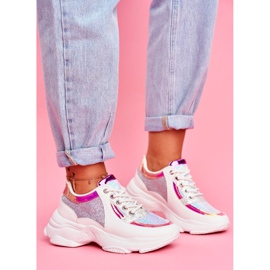 BUGO Női sportcipő csillogó fehér Vebi 2