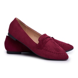 BUGO Női cipők Suede CH-1M6 Burgundy Laveria piros 1