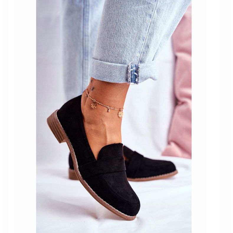 Női fekete velúr cipő Cintra 2