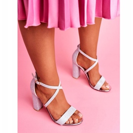 PS1 Női szandál a sarkán Brocade Silver Vivi szürke 1