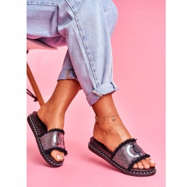 PS1 Fekete -völgyi női papucs kristályokkal 1