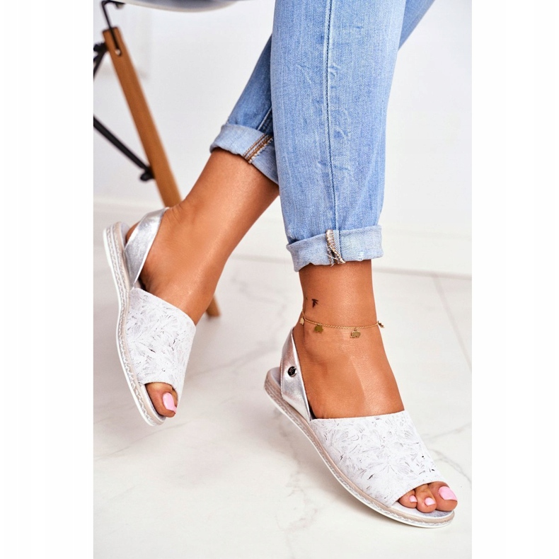 Női szandál Flat Sergio Leone Silver SK030 szürke 2