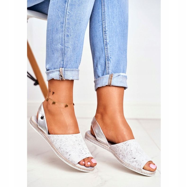 Női szandál Flat Sergio Leone Silver SK030 szürke 1