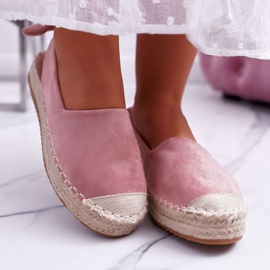 FRJ Női espadrilles Suede Pink Contour rózsaszín 2