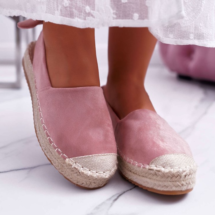 FRJ Női espadrilles Suede Pink Contour rózsaszín 2