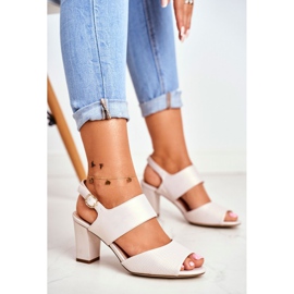 Női szandál magassarkúban Sergio Leone bézs Perła SK778 1 Női szandál magassarkúban Sergio Leone bézs Perła SK778 1