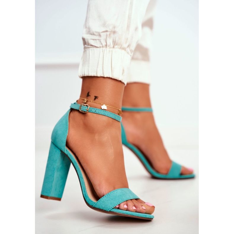 ADY Női szandál sarkán Suede Green Anastasie zöld 2