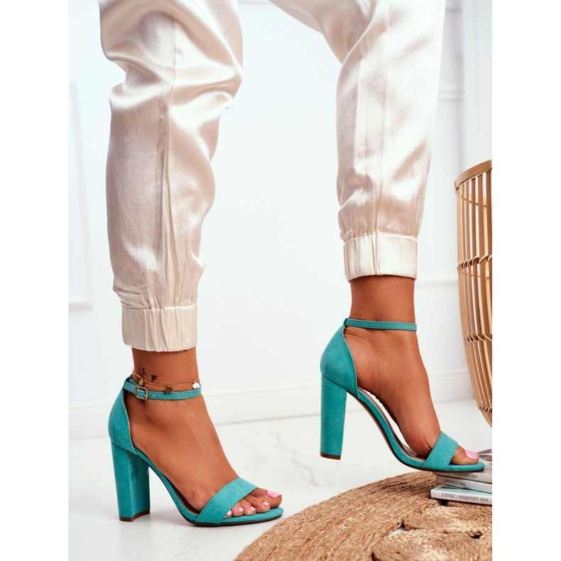 ADY Női szandál sarkán Suede Green Anastasie zöld 1