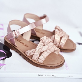 FRROCK Gyermek szandál tépőzárral Lányoknak Pink Lilo rózsaszín 1