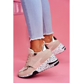 Női sportcipő Rejtett ék bézs Mollen 1