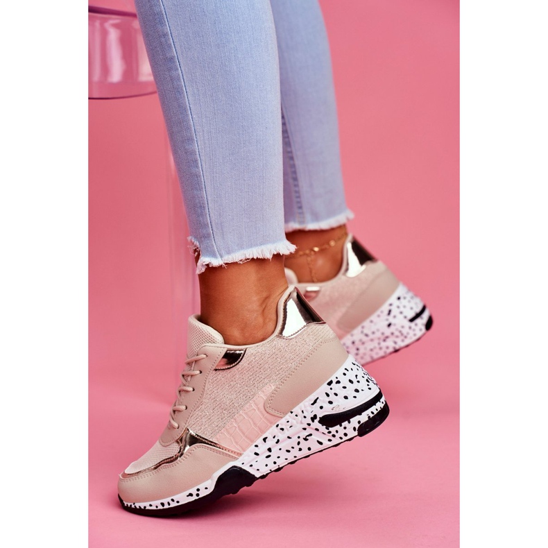 Női sportcipő Rejtett ék bézs Mollen 1