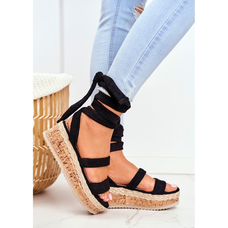 HAN Női szandál a platformon Fekete La Favorite 1