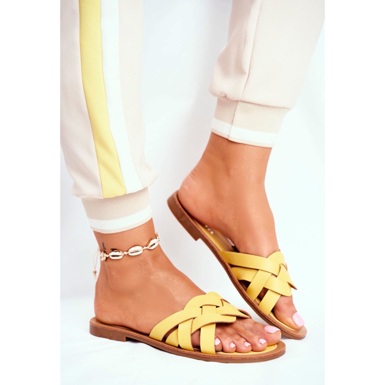 FRJ Elegáns női papucs sárga Mariah 2