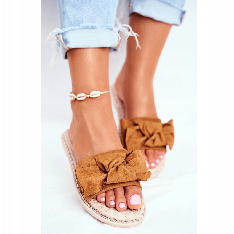 FRJ Női papucs íj teve boldogsággal barna 1 FRJ Női papucs íj teve boldogsággal barna 1