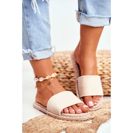 FRJ Női klasszikus papucs Velúr bézs Nézz rám 2